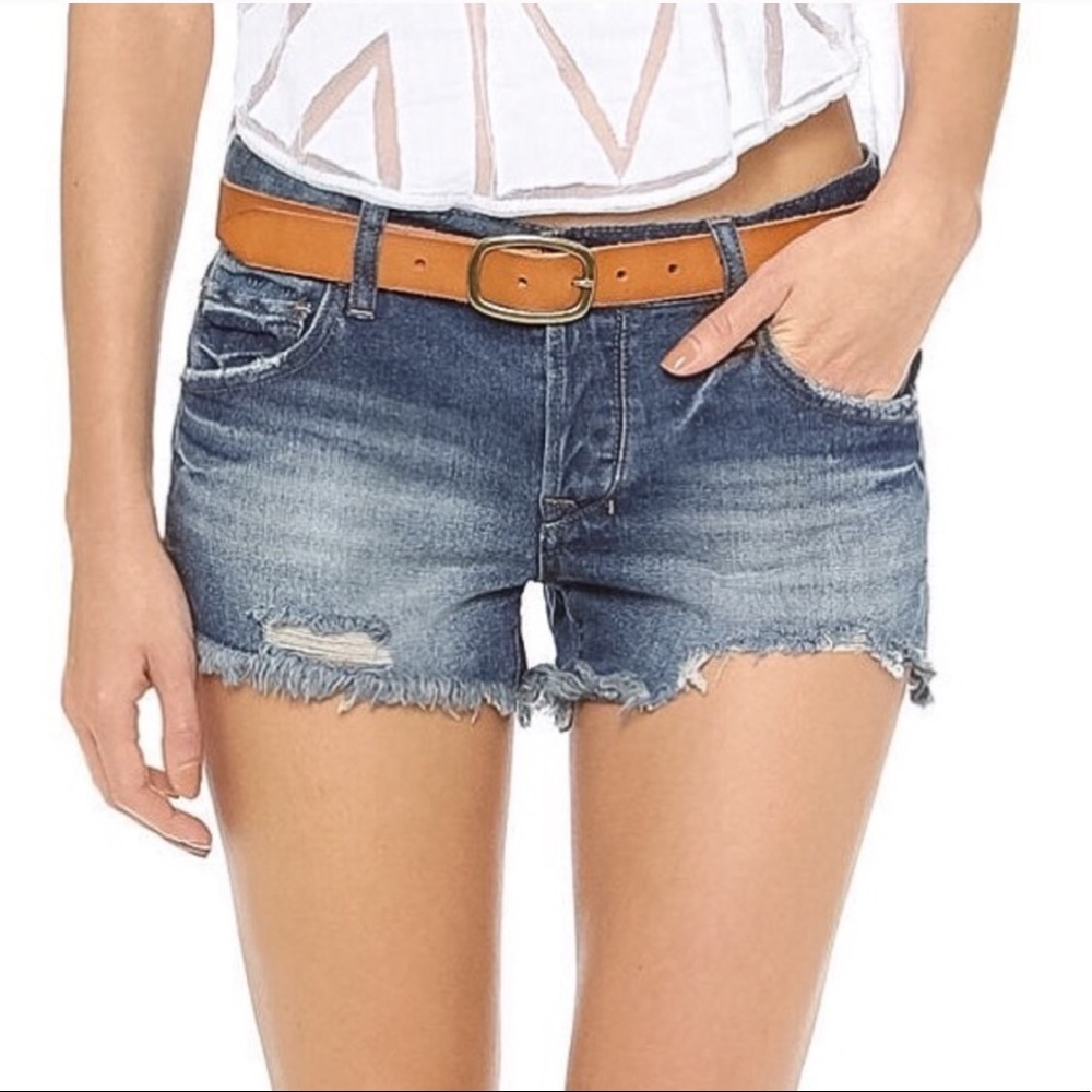 Free People Denim Shark Bite Shorts